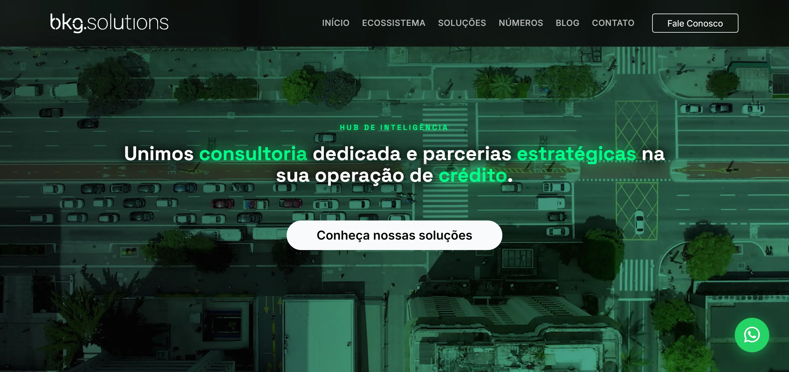 Screenshot do site BKG Solutions